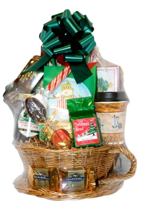 Corporate or personal coffee gift basket coffee and chocolate