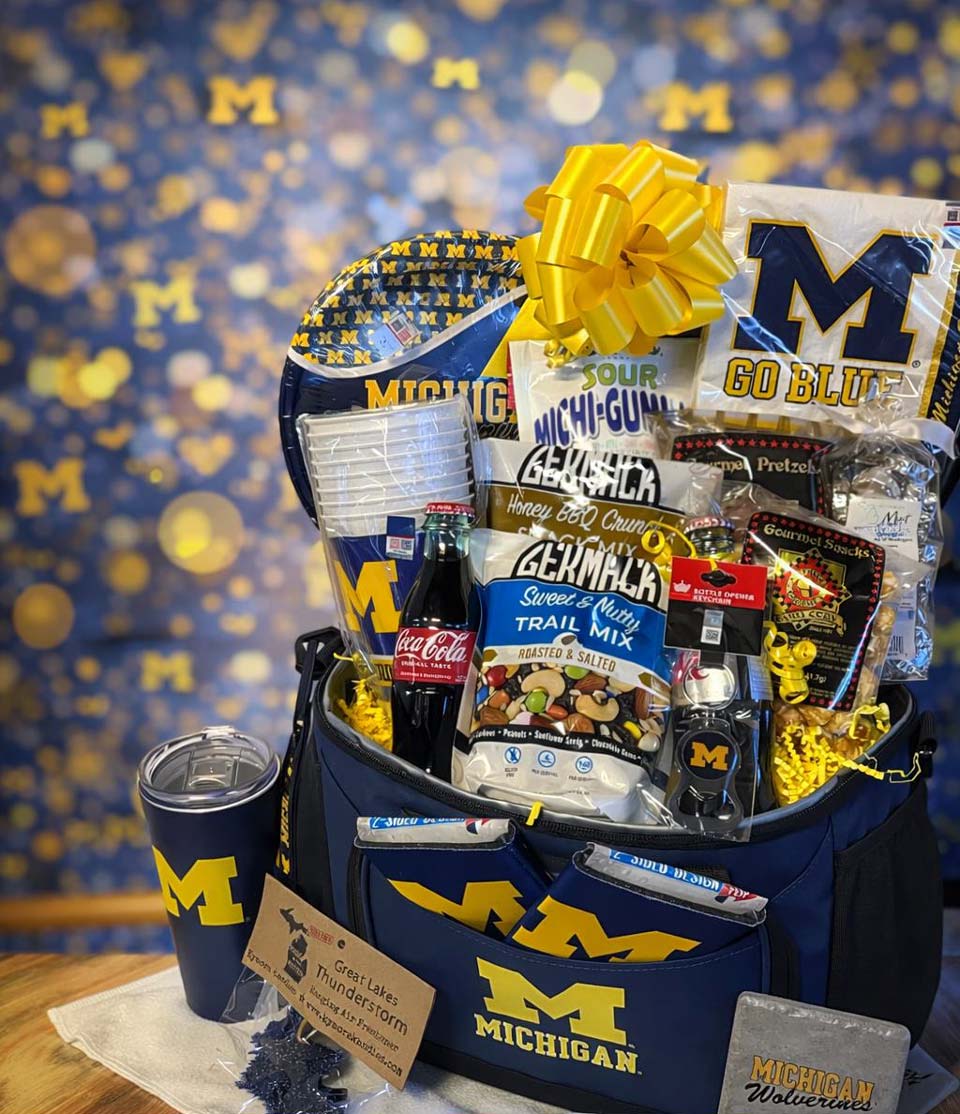U of M Woverines Gift Basket