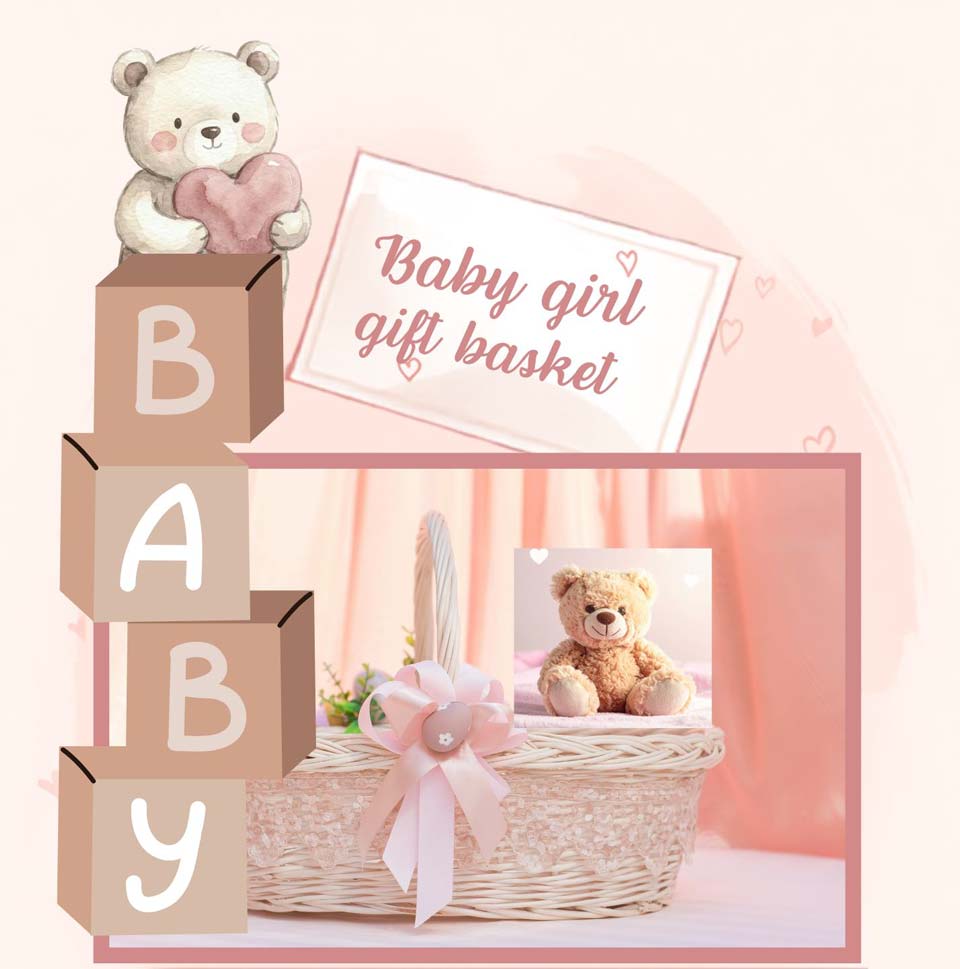 Sweet Baby Girl Gift Basket