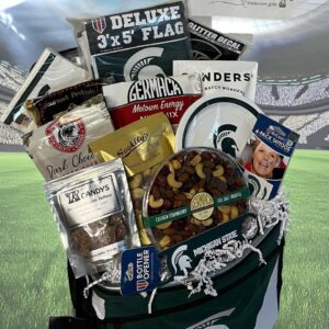 Michigan State Spartan Snack & Spirit Gift Basket